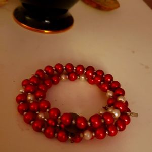Red rosary bracelet